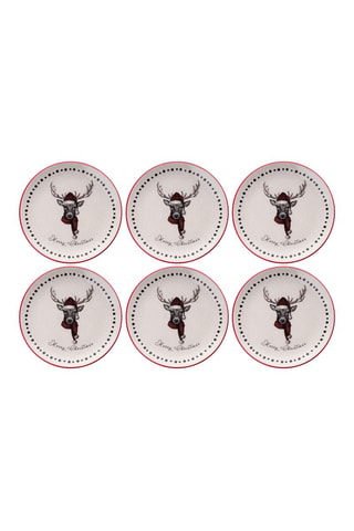 6 piatti da servizio in ceramica - 25,5 cm