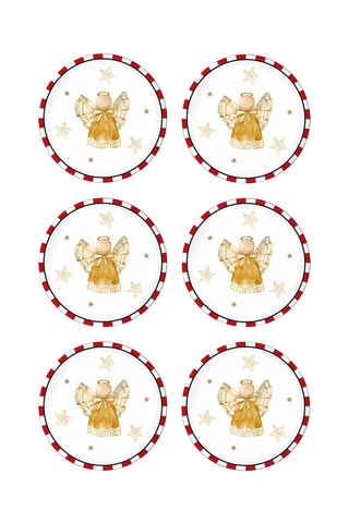 6 piatti da dessert in ceramica – 10 cm