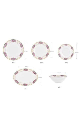 Service de vaisselle en porcelaine - 53 pièces