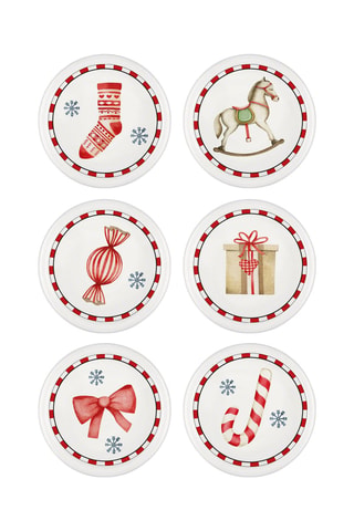 6 piatti da dessert in ceramica – 10 cm