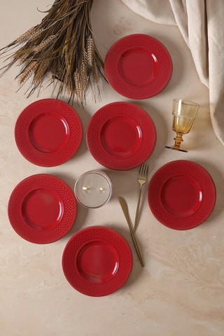 6 piatti da dessert in ceramica  X00027674 - 21 cm