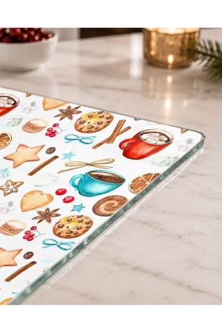 Planche à découper en verre trempé et silicone Ckt12225 - 25 x 35 cm