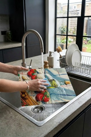 Tagliere in vetro temprato e silicone NDY-CRC-07 - 25 x 35 cm