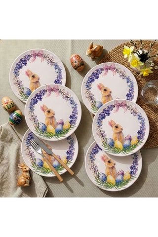 6 assiettes à dessert en céramique Colourful - 19,3 cm