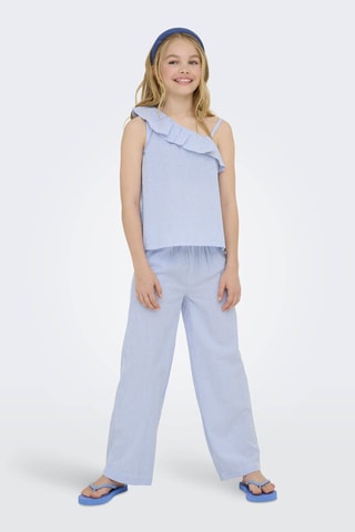 Pantalón recto de algodón orgánico -  Celeste