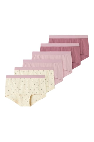 6 bragas de algodón orgánico - Amarillo y rosa - Name It