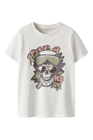 Camiseta de algodón orgánico - Blanco - Name It