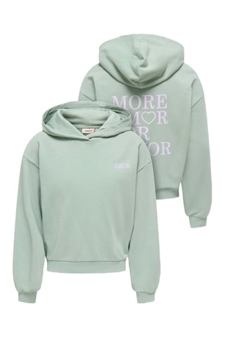 Sudadera con capucha de algodón orgánico - Verde agua - Kids Only