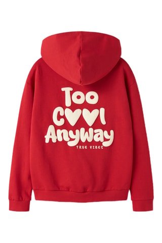 Sudadera con capucha de algodón orgánico - Rojo - Name It