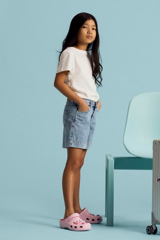 Short vaquero regular fit -  Azul y gris