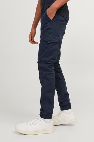 Pantalón cargo de algodón orgánico - Azul marino - Jack&Jones Kids