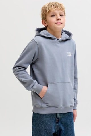 Sudadera relaxed con capucha - Azul grisáceo - Jack&Jones Kids