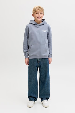 Sudadera relaxed con capucha - Azul grisáceo - Jack&Jones Kids