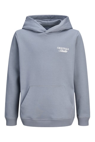 Sudadera relaxed con capucha - Azul grisáceo - Jack&Jones Kids