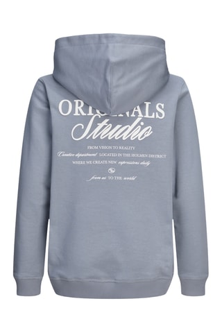Sudadera relaxed con capucha - Azul grisáceo - Jack&Jones Kids