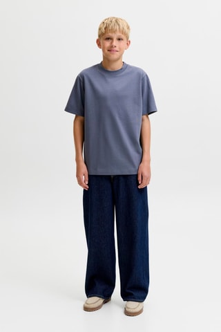 Camiseta loose de algodón orgánico - Azul grisáceo - Jack&Jones Kids