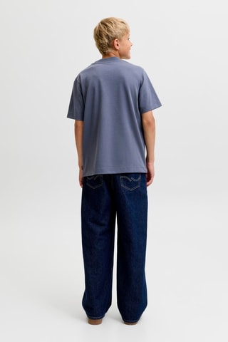 Camiseta loose de algodón orgánico - Azul grisáceo - Jack&Jones Kids