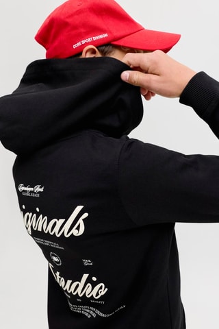 Sudadera relaxed con capucha - Negro - Jack&Jones Kids