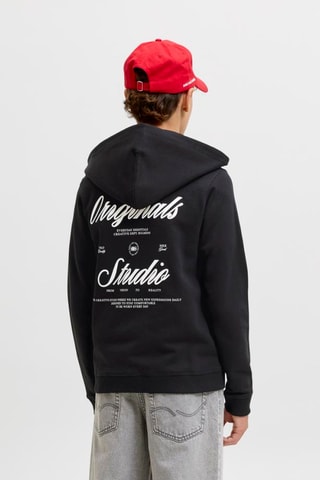 Sudadera relaxed con capucha - Negro - Jack&Jones Kids