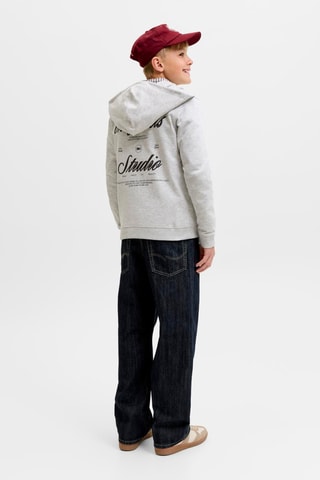 Sudadera relaxed con capucha - Gris claro - Jack&Jones Kids
