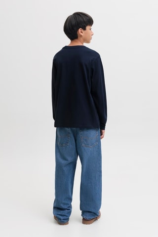 Camiseta relaxed de algodón orgánico - Azul marino - Jack&Jones Kids