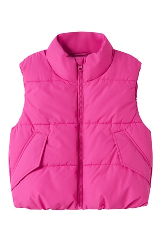 Chaleco con capucha - Rosa vivo - Name it Kids