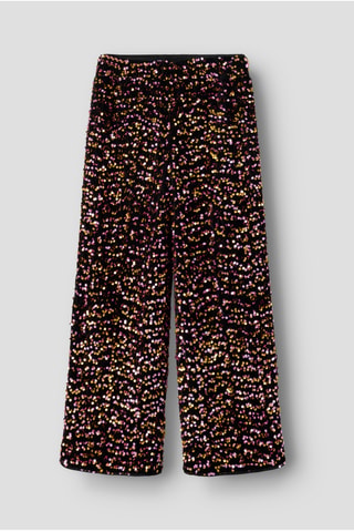 Pantalón recto - Negro y dorado - Name it Kids