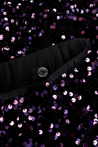 Pantalón wide leg - Negro y violeta - Name it Kids