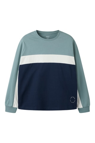 Camiseta regular fit de algodón orgánico - Azul - Name it Kids