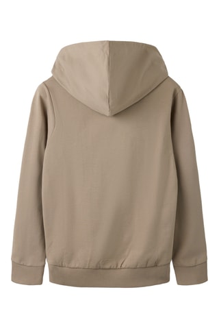 Sudadera regular fit de algodón orgánico con capucha - Beige - Name it Kids