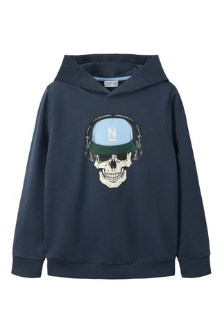 Sudadera de algodón orgánico con capucha - Azul marino - Name it Kids