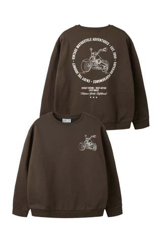 Sudadera relaxed de algodón orgánico - Marrón - Name it Kids