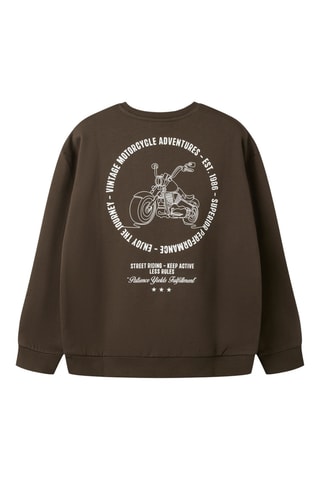 Sudadera relaxed de algodón orgánico - Marrón - Name it Kids