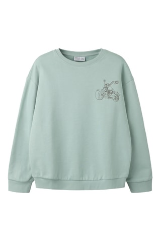 Sudadera de algodón orgánico - Verde menta - Name it Kids