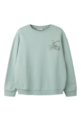 Sudadera de algodón orgánico - Verde menta - Name it Kids