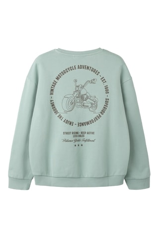 Sudadera de algodón orgánico - Verde menta - Name it Kids
