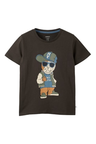Camiseta de algodón orgánico - Marrón - Name it Kids