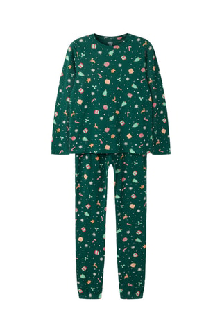 Pijama de algodón orgánico - Verde - Name it Kids