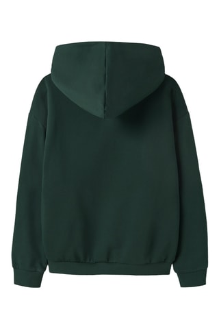 Sudadera de algodón orgánico con capucha - Verde oscuro - Name it Kids