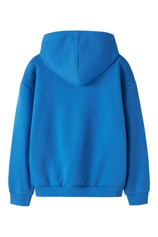 Sudadera de algodón orgánico con capucha - Azul vivo - Name it Kids