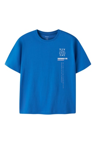 Camiseta de algodón orgánico - Azul - Name it Kids