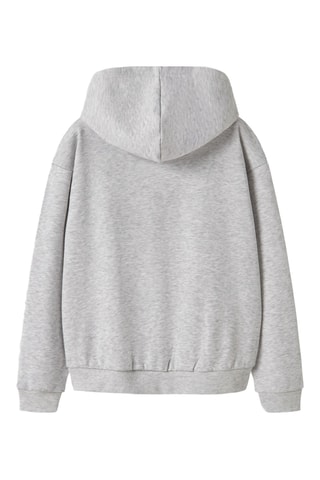 Sudadera de algodón orgánico con capucha - Gris claro - Name it Kids