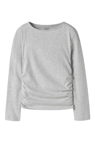 Camiseta de algodón orgánico - Gris claro - Name it Kids