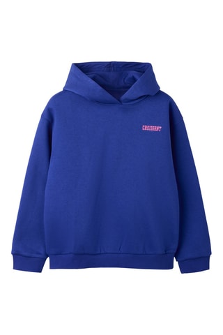 Sudadera de algodón orgánico con capucha - Azul - Name it Kids