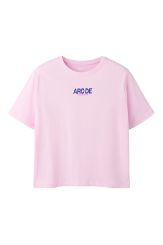 Camiseta de algodón orgánico - Rosa - Name it Kids