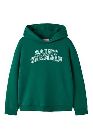Sudadera de algodón orgánico con capucha - Verde - Name it Kids