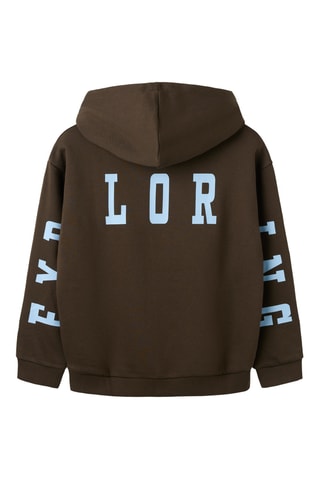Sudadera de algodón orgánico con capucha - Marrón - Name it Kids