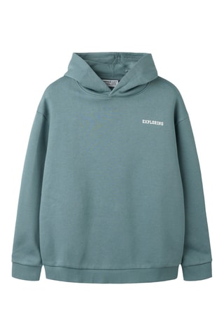 Sudadera de algodón orgánico con capucha - Verde - Name it Kids