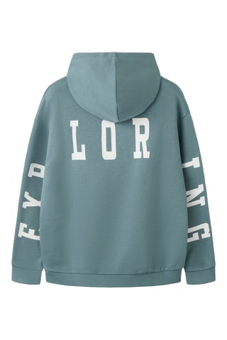 Sudadera de algodón orgánico con capucha - Verde - Name it Kids