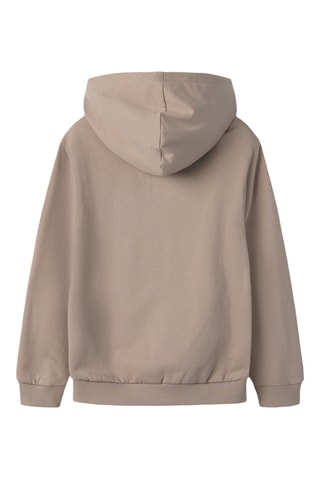 Sudadera de algodón orgánico con capucha - Beige - Name it Kids
